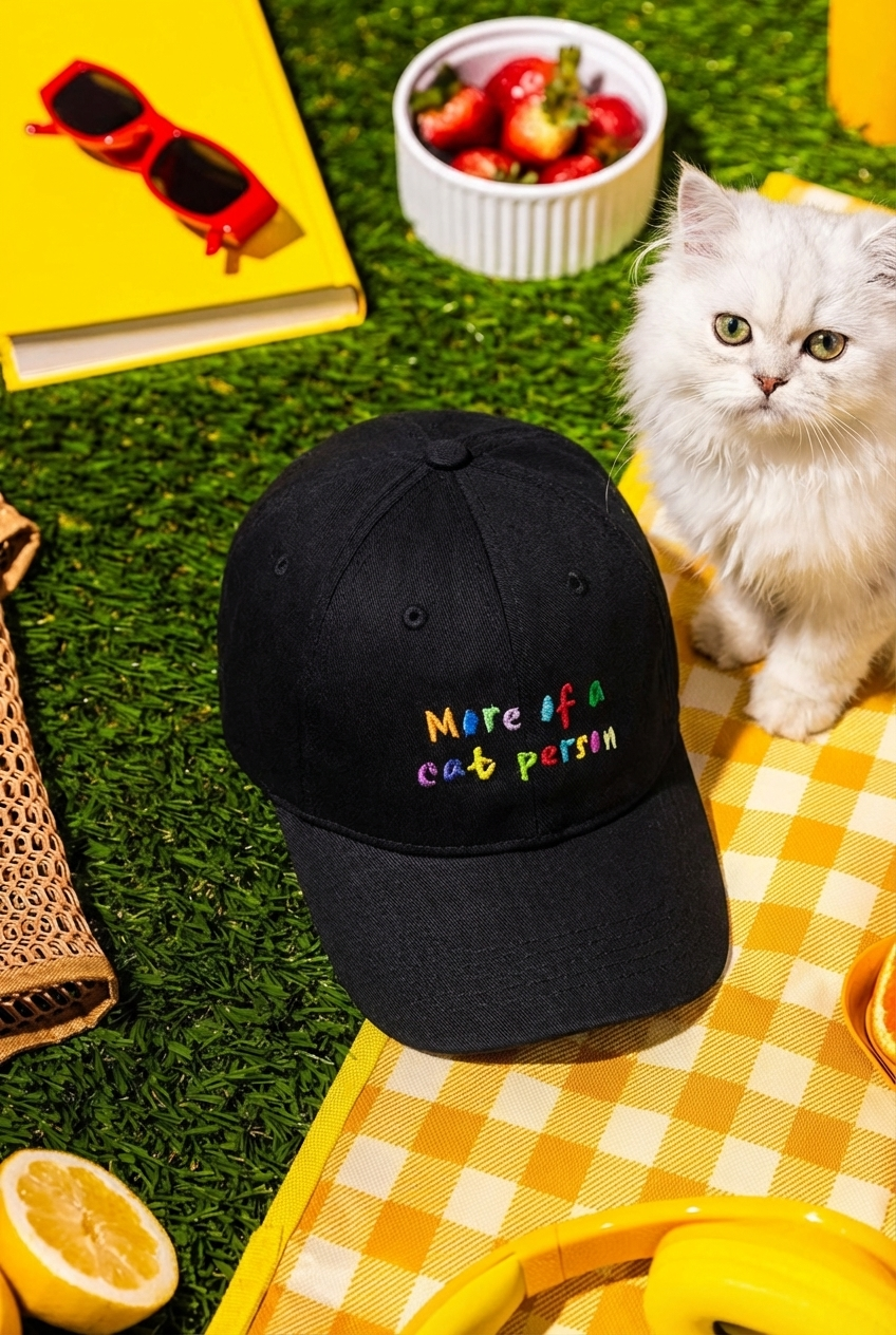 More of a Cat Person Cap | Embroidered C...