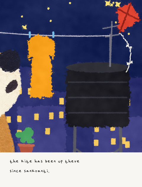 Close-up detail from the beagle poster with a handwritten note underneath