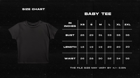 Hoomans size guide – baby tee