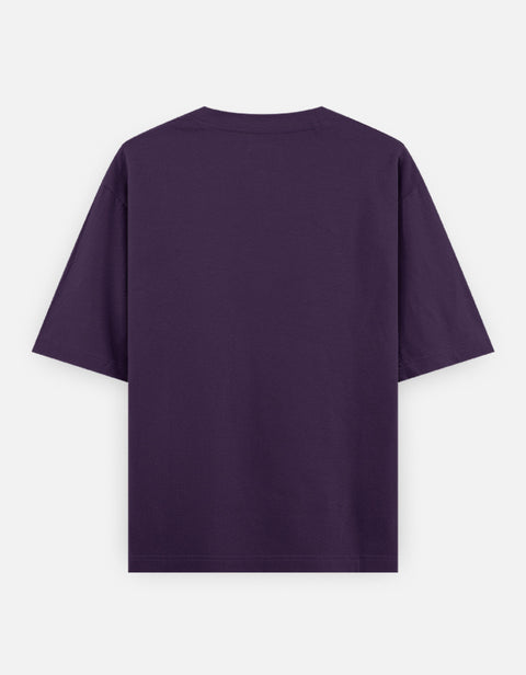 My Type? Desi oversized tee in purple, plain back view
