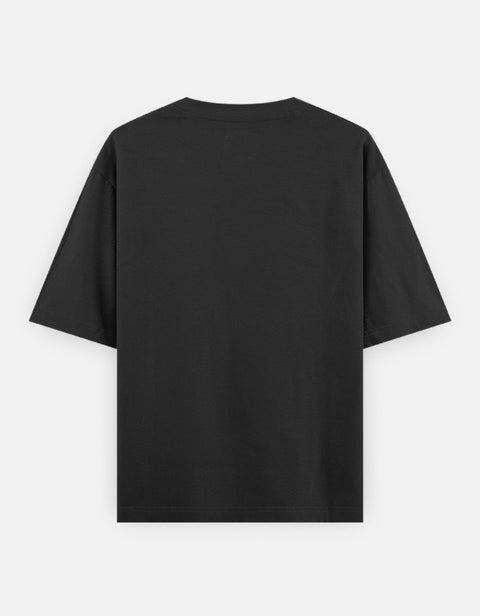 My Type? Desi oversized tee in black, plain back view
