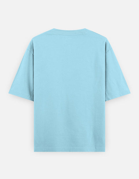 My Type? Desi Light oversized tee in baby blue, plain back view