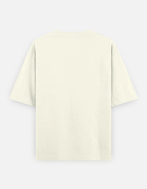 My Type? Desi Light oversized tee in off white, plain back view