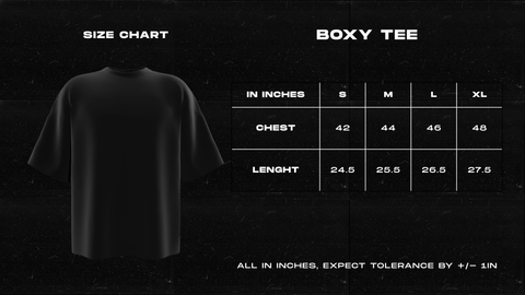 Hoomans size guide – brown boxy tee