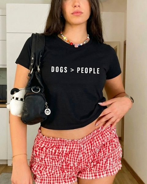 Dogs > People Black Baby Tee