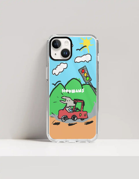 Doggo Racing clear phone case – iPhone 13 – Hoomans India