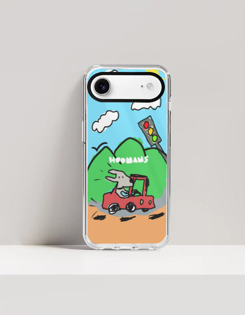 Doggo Racing clear phone case – iPhone XS – Hoomans India