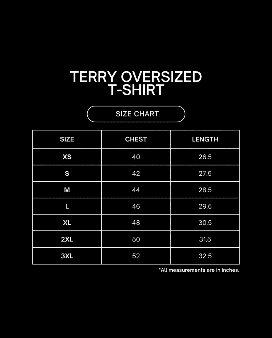 WOOF! size chart