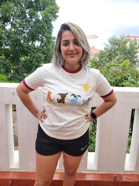 Four Doggos Ringer Tee