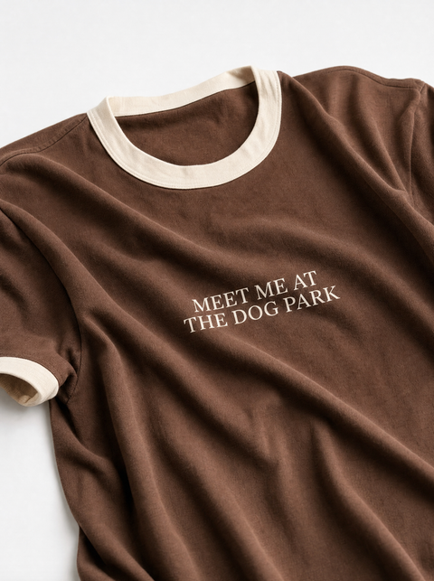 Meet Me At The Dog Park Ringer Tee