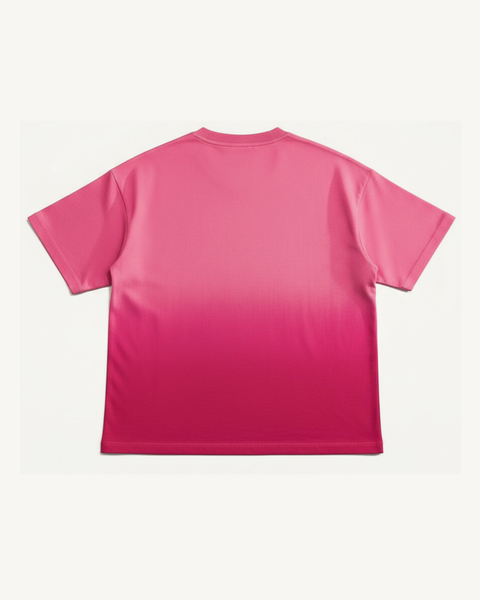 Dogs Greater Than People pink ombré tee – back view – Hoomans India