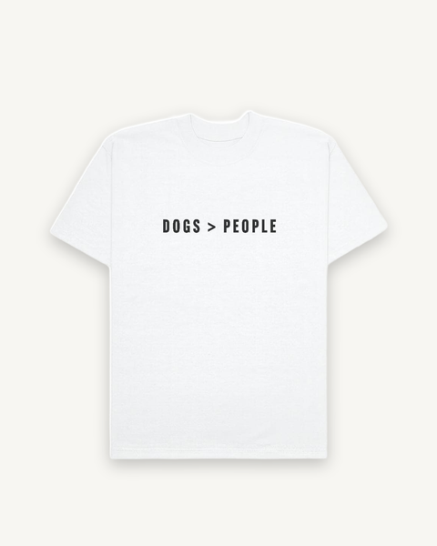 Dogs > People White — flat product shot on off-white background