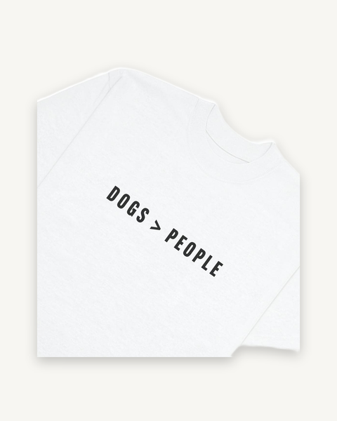 Dogs > People White — flat product shot on off-white background