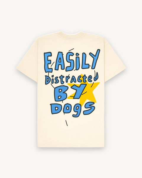 Easily Distracted By Dogs — flat product shot on off-white background