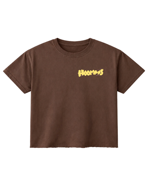 Less People More Dogs brown boxy tee – front – dog parent t-shirt – Hoomans India