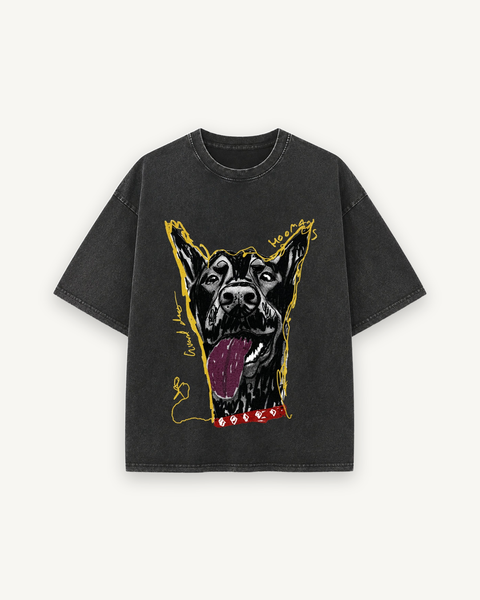 Guard Dog Vintage Wash Tee — flat product shot on off-white background