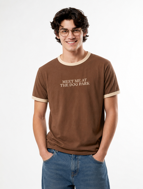 Meet Me At The Dog Park Ringer Tee