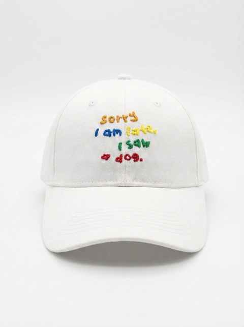 I Saw a Dog cap – lifestyle shot – Hoomans India