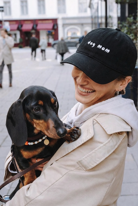 Dog Mom cap worn by model – lifestyle – Hoomans