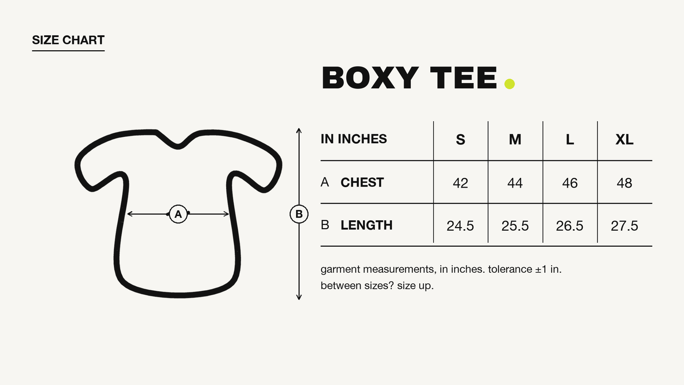 Less People More Dogs Brown Oversized Boxy Tee size chart