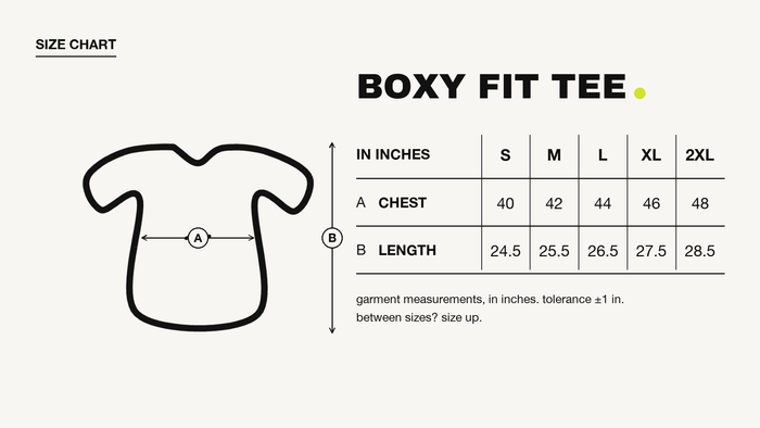Dogs > People Denim Wash size chart, in inches