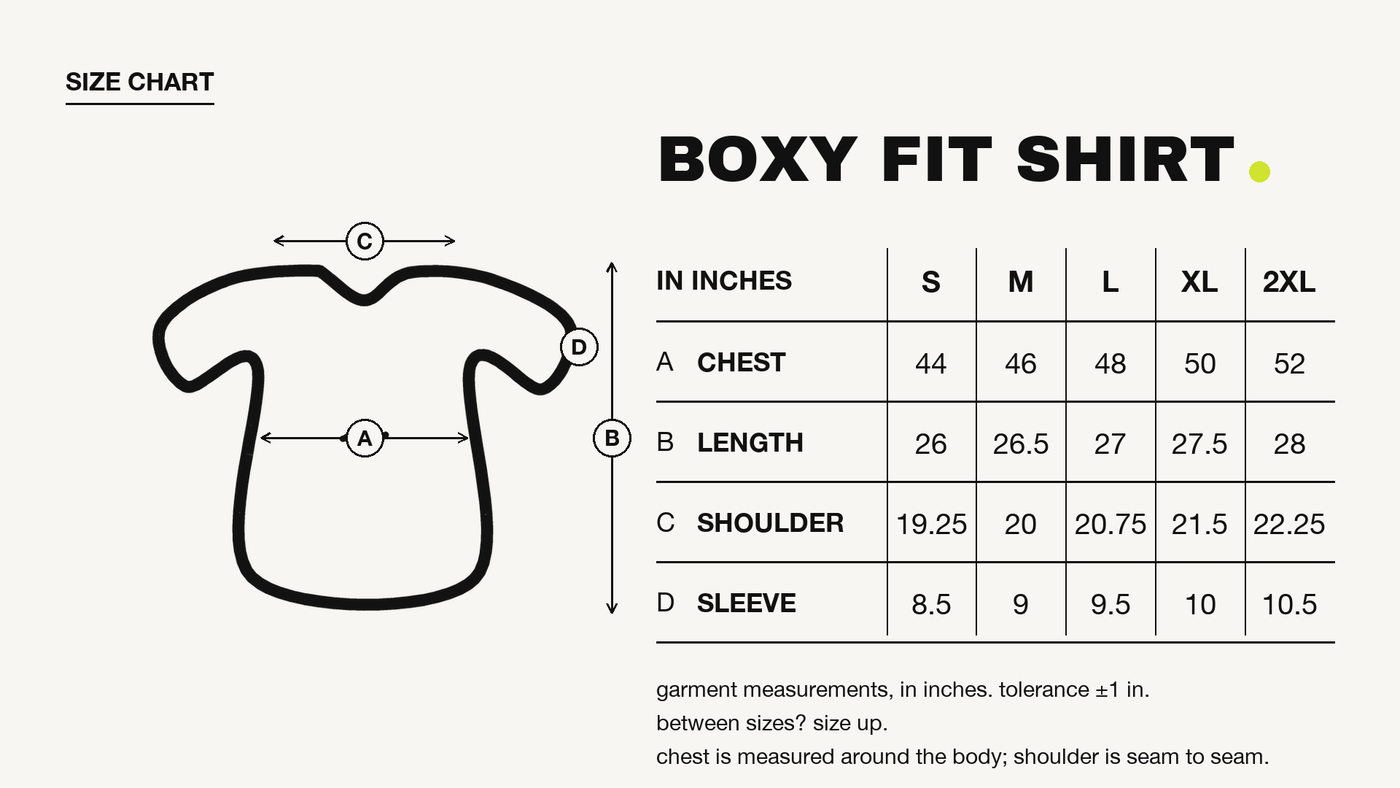 Cat At Midnight Striped Boxy Shirt size chart