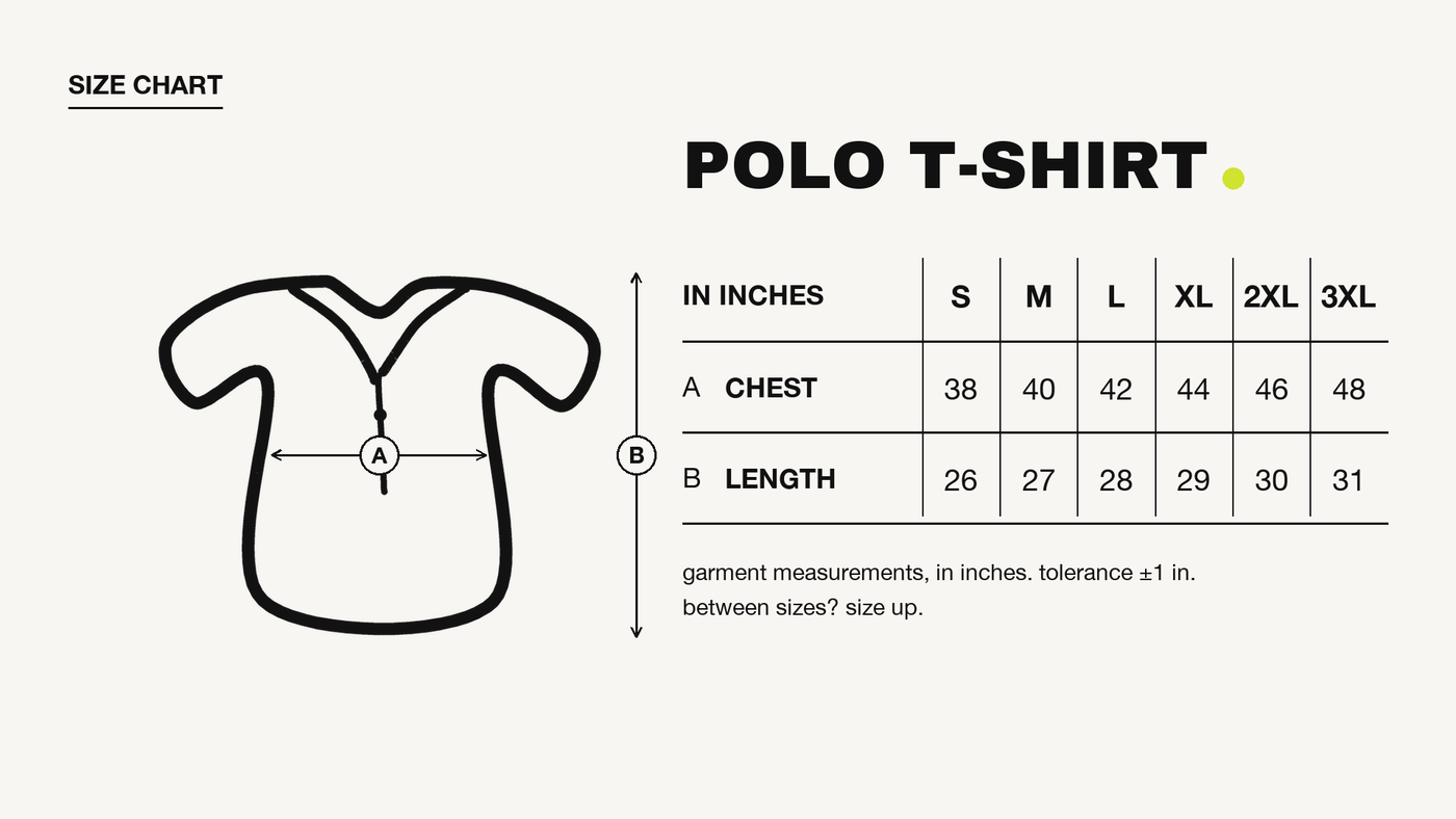 Lab Polo size chart