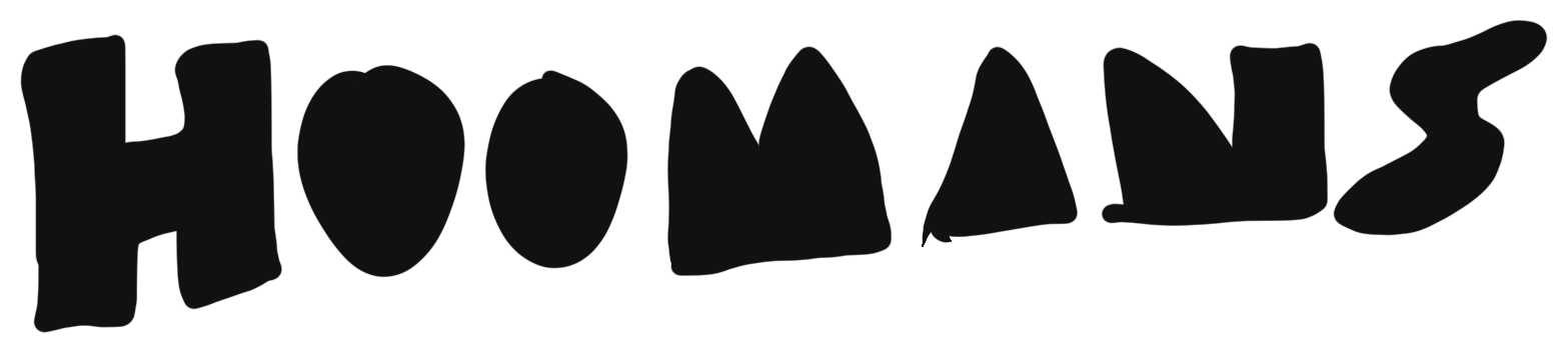 Hoomans hand-drawn wordmark (black)