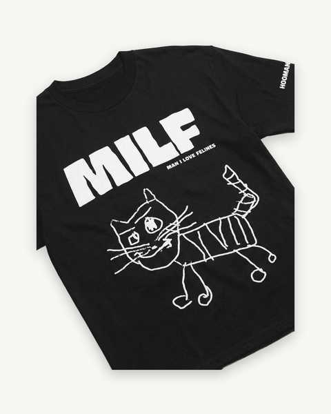 MILF BLACK — flat product shot on off-white background
