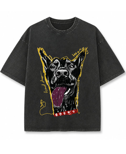 Vintage Fade Wash Oversized T-shirt Front Design