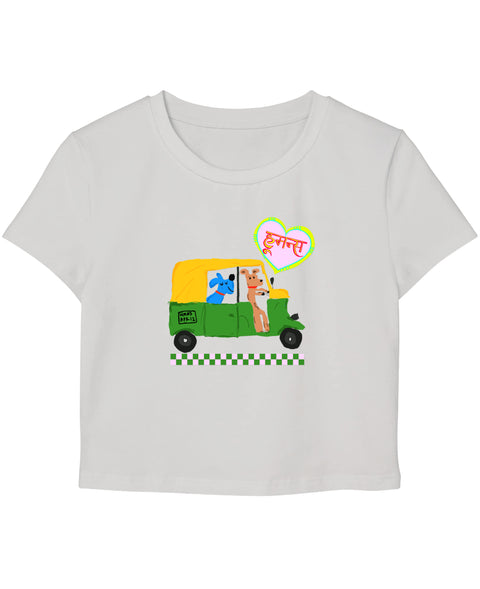 White Baby Tee Front Design