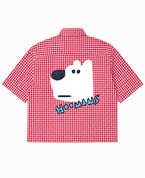 Red Picnic Oxford Boxy Shirt Back Design