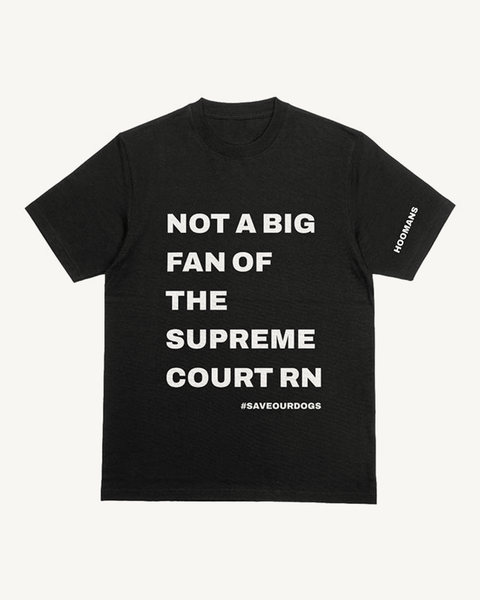 Not a Big Fan of the Supreme Court RN oversized tee – front flat lay – Hoomans India