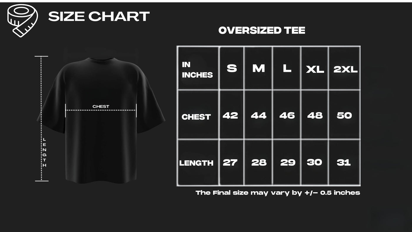 Guard Dog Vintage Wash Tee size chart