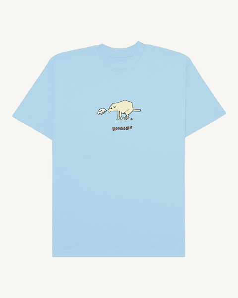 Shit Happens oversized tee – front flat lay – Hoomans India