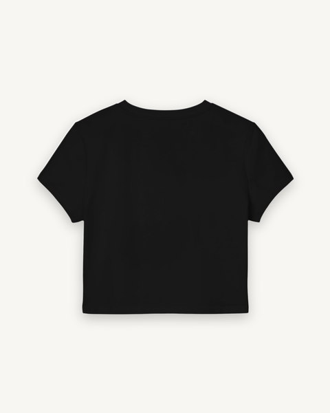 Snowy Baby Tee — flat product shot on off-white background