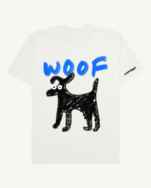 Woof terry oversized tee – front flat lay – Hoomans India
