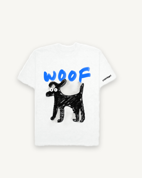 WOOF! — flat product shot on off-white background